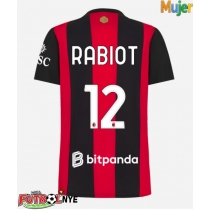 Camiseta AC Milan Adrien Rabiot #12 Primera Equipación para mujer 2026-27 manga corta